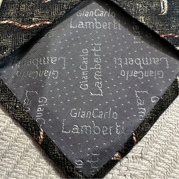 Lamberti necktie, 100% silk, made in Italy, office, date night, evening - Picture 3 of 9